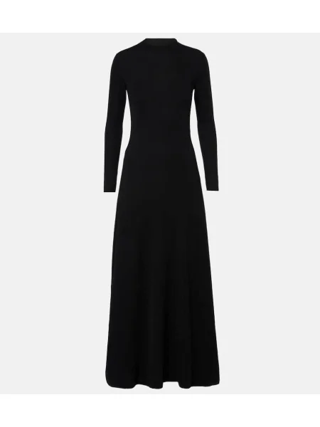Rochie maxi Tom Ford de mătase de costum negru
