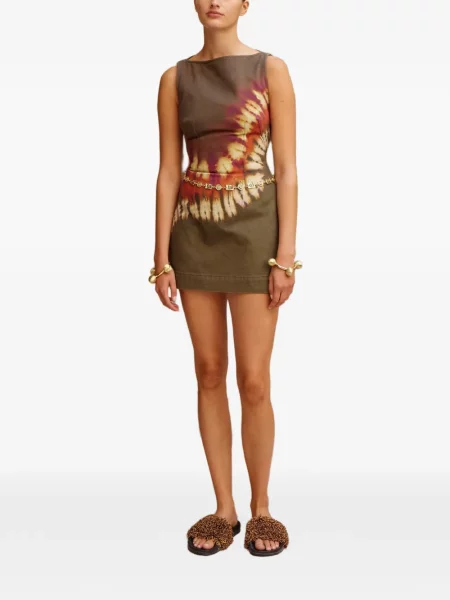 Traper haljina Alemais tie-dye veze zelena