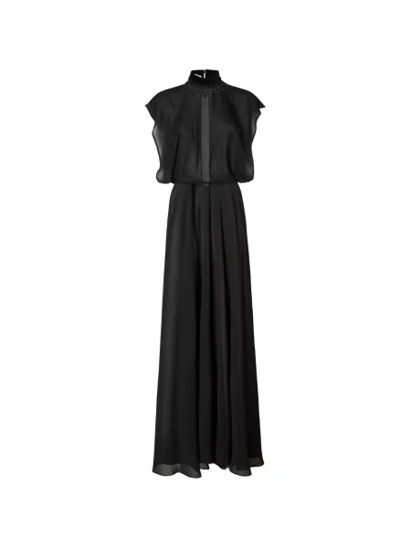 Rochie maxi Fendi din dantelă negru