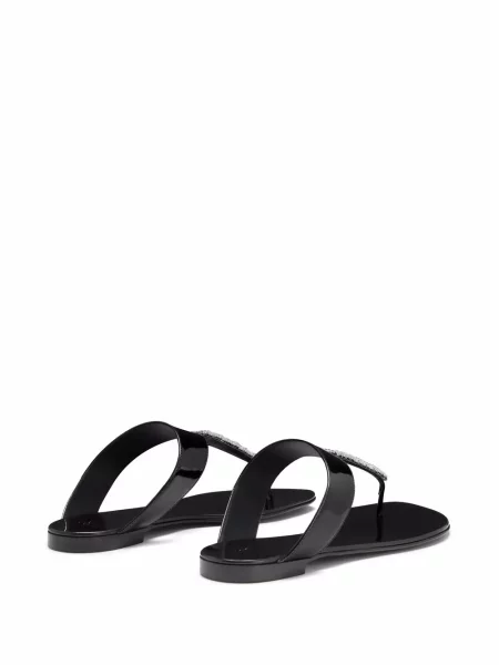 Sandale Giuseppe Zanotti fără toc negru