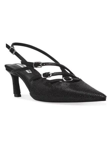 Czółenka Steve Madden z otwartą piętą czarna