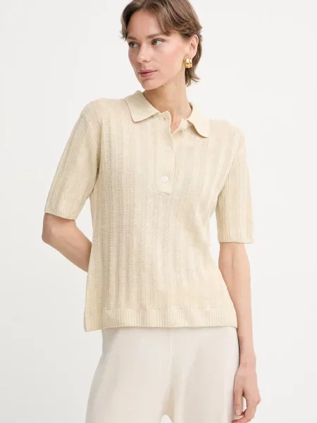 Tricou polo Mm By Max Mara de in bej