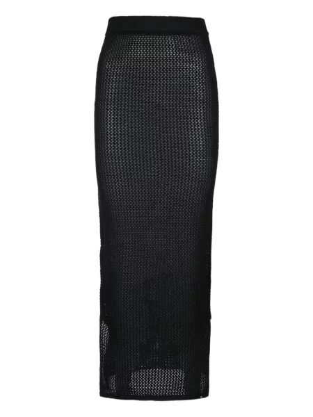 Fustă din denim Tommy Jeans tricotate negru