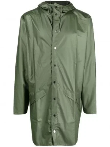 Płaszcz Rains z kapturem zielony