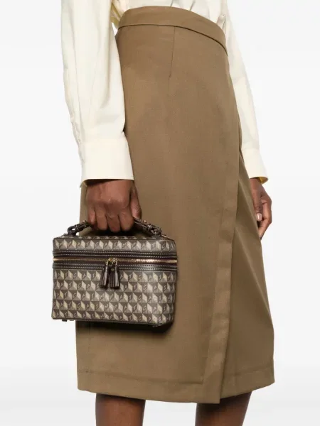 Shopperka Anya Hindmarch z nadrukiem brązowa