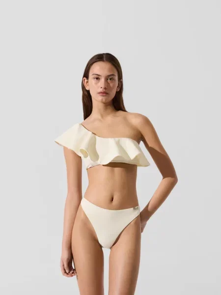 Karl Lagerfeld Bikinový top krémová béžová