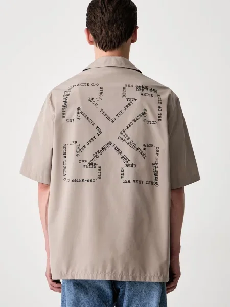 Off-White Script Arrow cămașă din pentru bărbați alb