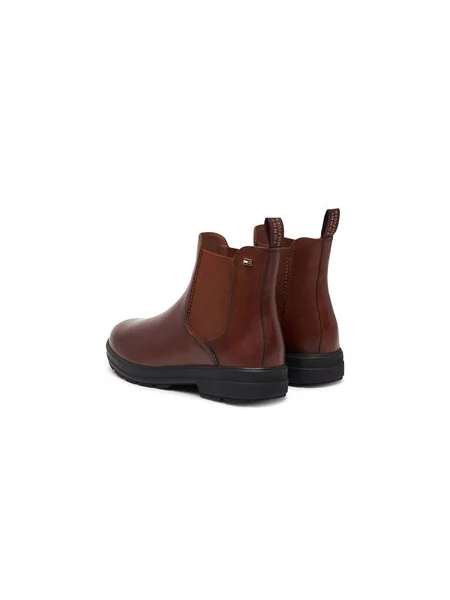 Tommy Hilfiger Gležnjarji Chelsea Th Flag Outdoor Chelsea Boot rjava
