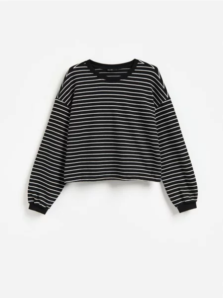 Reserved bluza w paski czarny