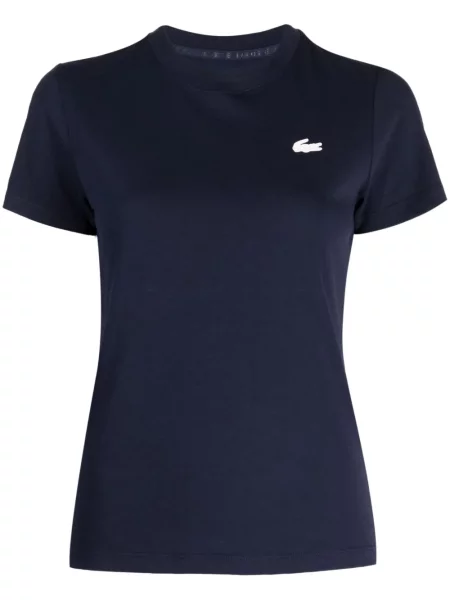 Tricou Lacoste cu broderie albastru