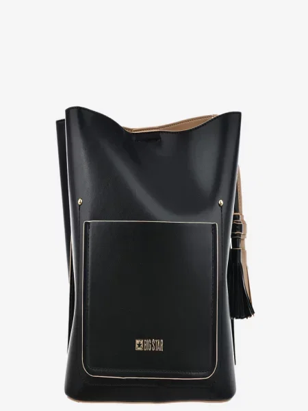 Usnjena usnjena torbica Big Star Shoes črna