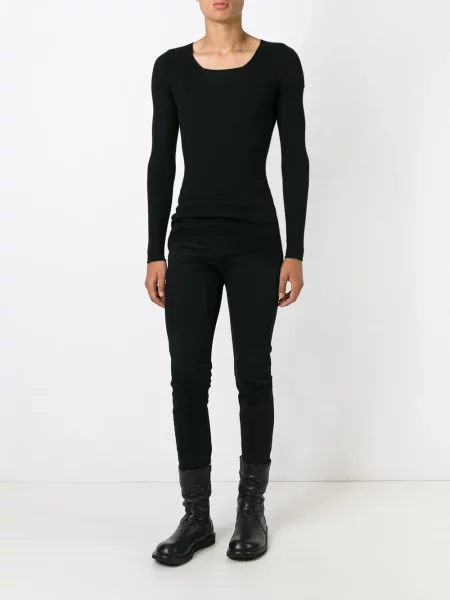 Pulover Rick Owens cu decolteu în U negru