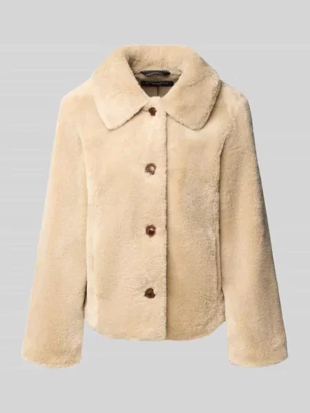 Kurtka z pluszu teddy z zapięciem na Model CARLINNO' B.young beżowa