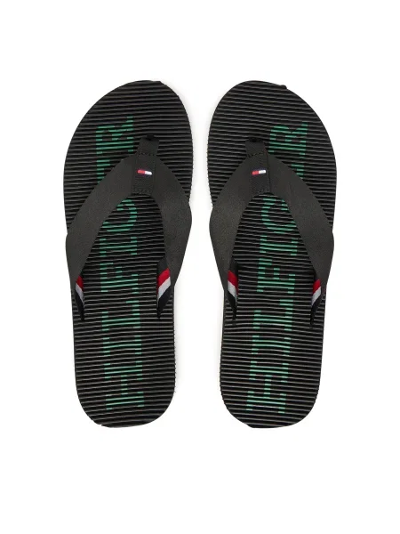Джапанки Tommy Hilfiger MASSAGE HILFIGER BEACH SANDAL черно