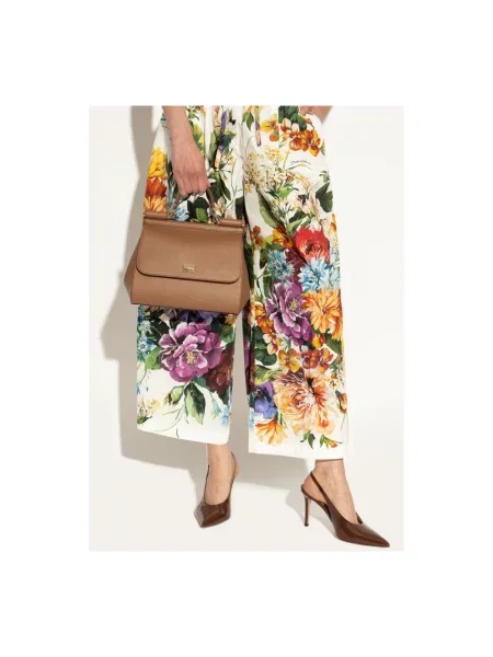 Torebka Dolce And Gabbana skórzana brązowa