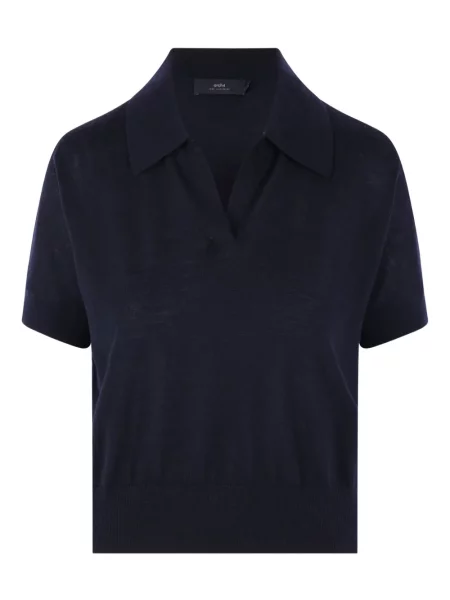 Krátké tričko Arch4 s výstřihem do v modré