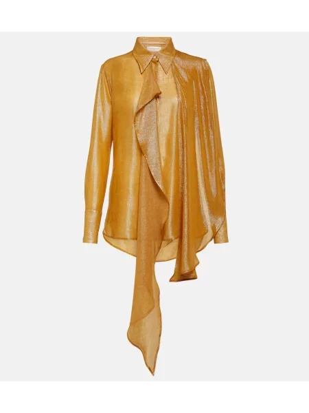 Bluză Victoria Beckham drapată galben