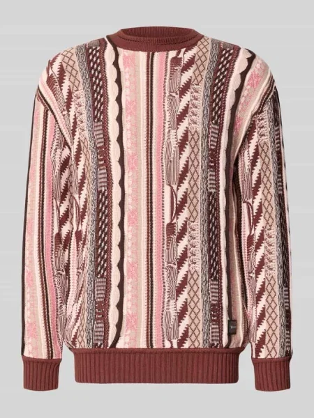 Dzianinowy sweter Carlo Colucci różowy