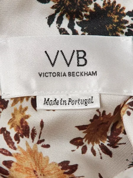 Блуза Victoria Victoria Beckham на цветя с принт бяло