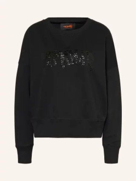 Miss Goodlife Bluza Z Cekinami schwarz czarna