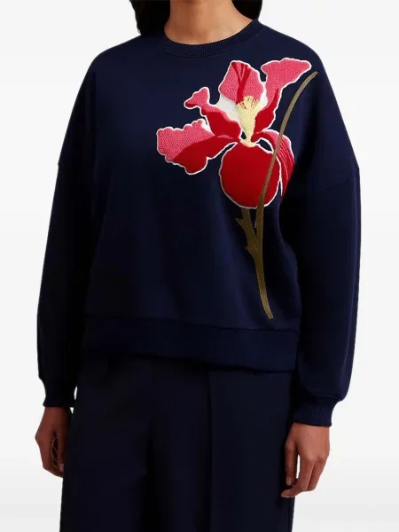 Pulover Ted Baker cu aplicații albastru