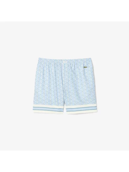 Lacoste Lekkie Szorty Z Nadrukiem Monogramu niebieski