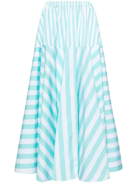 Fustă midi Patou până la genunchi verde