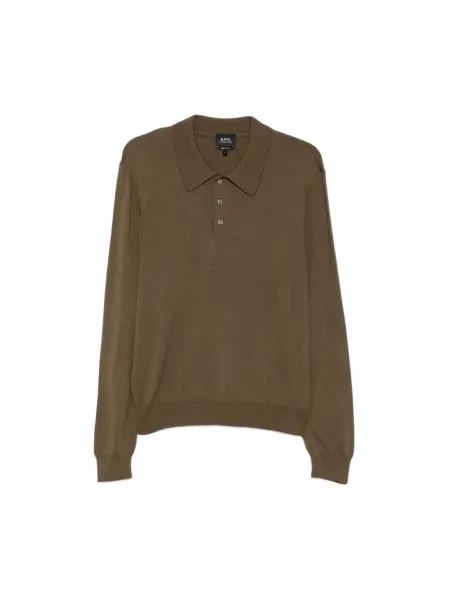 Sweter A.p.c. wełniany zielony