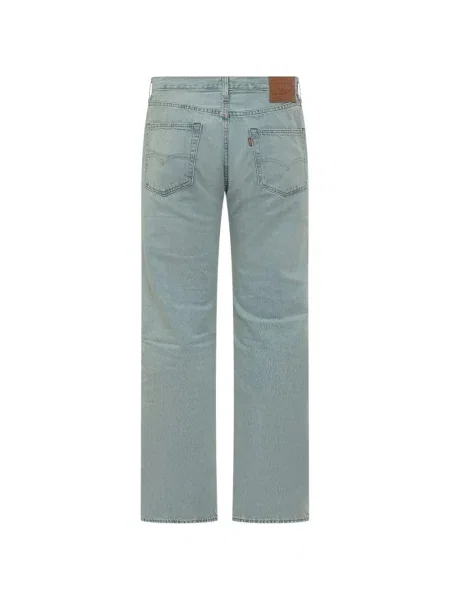 Decupat blugi drepți Levi's® zdrențuiți conici albastru