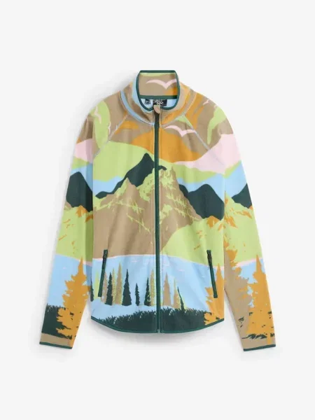 Bluza rozpinana z polaru z z zamkiem niebieska
