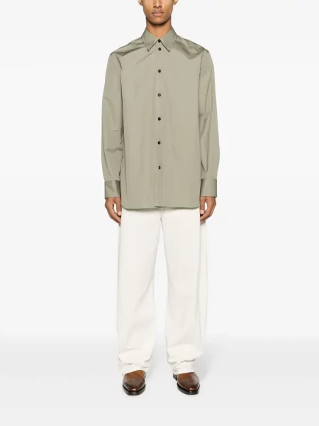 Ilgas marškiniai Jil Sander žalia