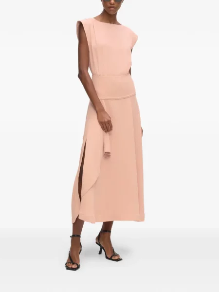 Rochie midi Karl Lagerfeld drapată roz