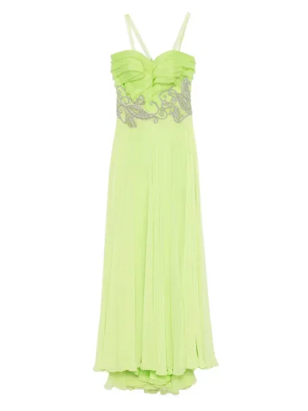 Костюм рокля Gemy Maalouf с волани зелено