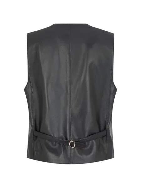 Vestă John Richmond din piele negru