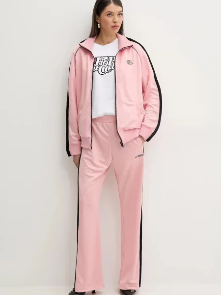 Кофта Fiorucci Puffy Piping Angel Track Sweatshirt з аплікацією рожевий