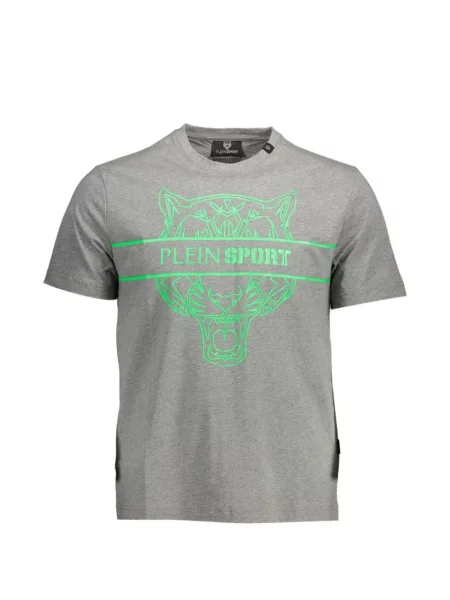 Tricou sport Plein Sport cu imagine cu dungi de tigru gri