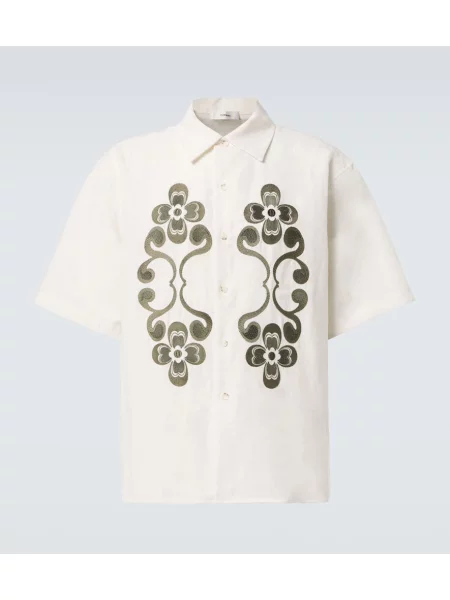 Риза Commas бродирана бяло