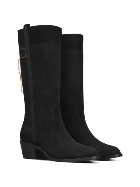 Botine Fortela din piele de căprioară negru