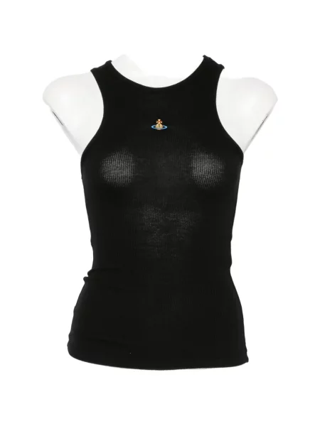 Top Vivienne Westwood cu broderie negru