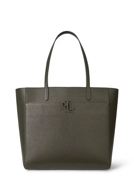 Lauren Ralph Lauren torebka skórzana zielony
