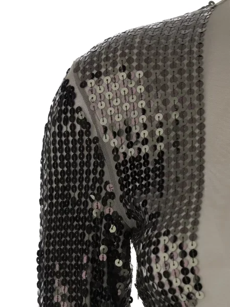 Top Rick Owens cu paiete gri