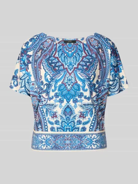 T-shirt z nadrukiem allover Oui błękitna