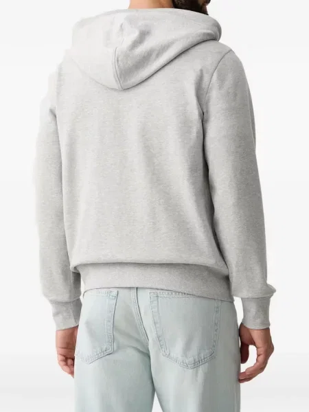 Суичър с качулка Tommy Hilfiger бродиран сиво