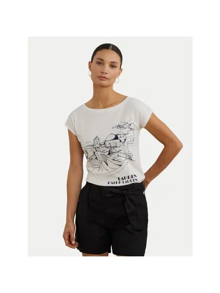 LAUREN RALPH LAUREN T-Shirt Relaxed Fit λευκό