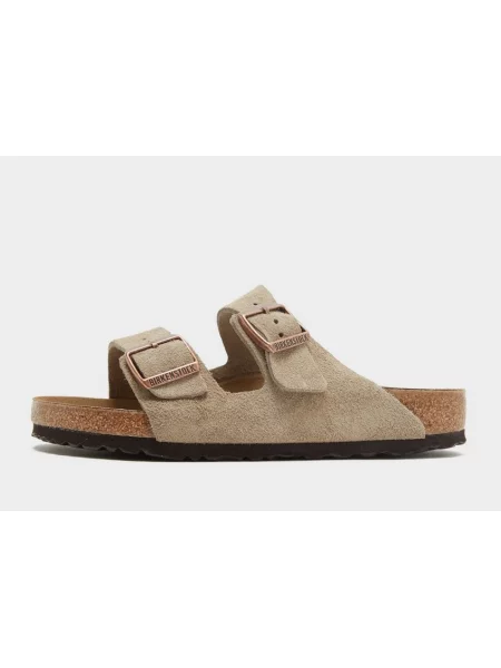 Semišové pantofle Birkenstock Arizona béžová