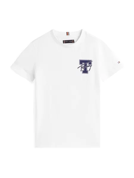 Tommy Hilfiger Majica Varsity Graphic Regular Fit bela