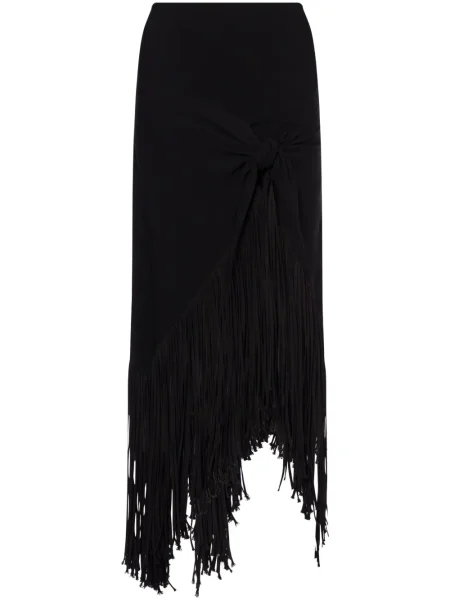 Fusta maxi Philosophy Di Lorenzo Serafini cu franjuri negru