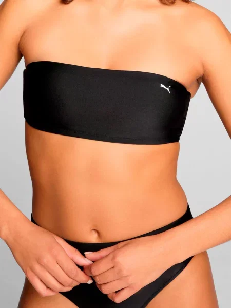 Góra od bikini Bandeau w kolorze czarnym czarne