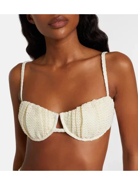 Top Montce tricotate alb