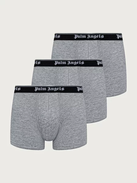 Palm Angels bokserki dopasowane z bawełną szare